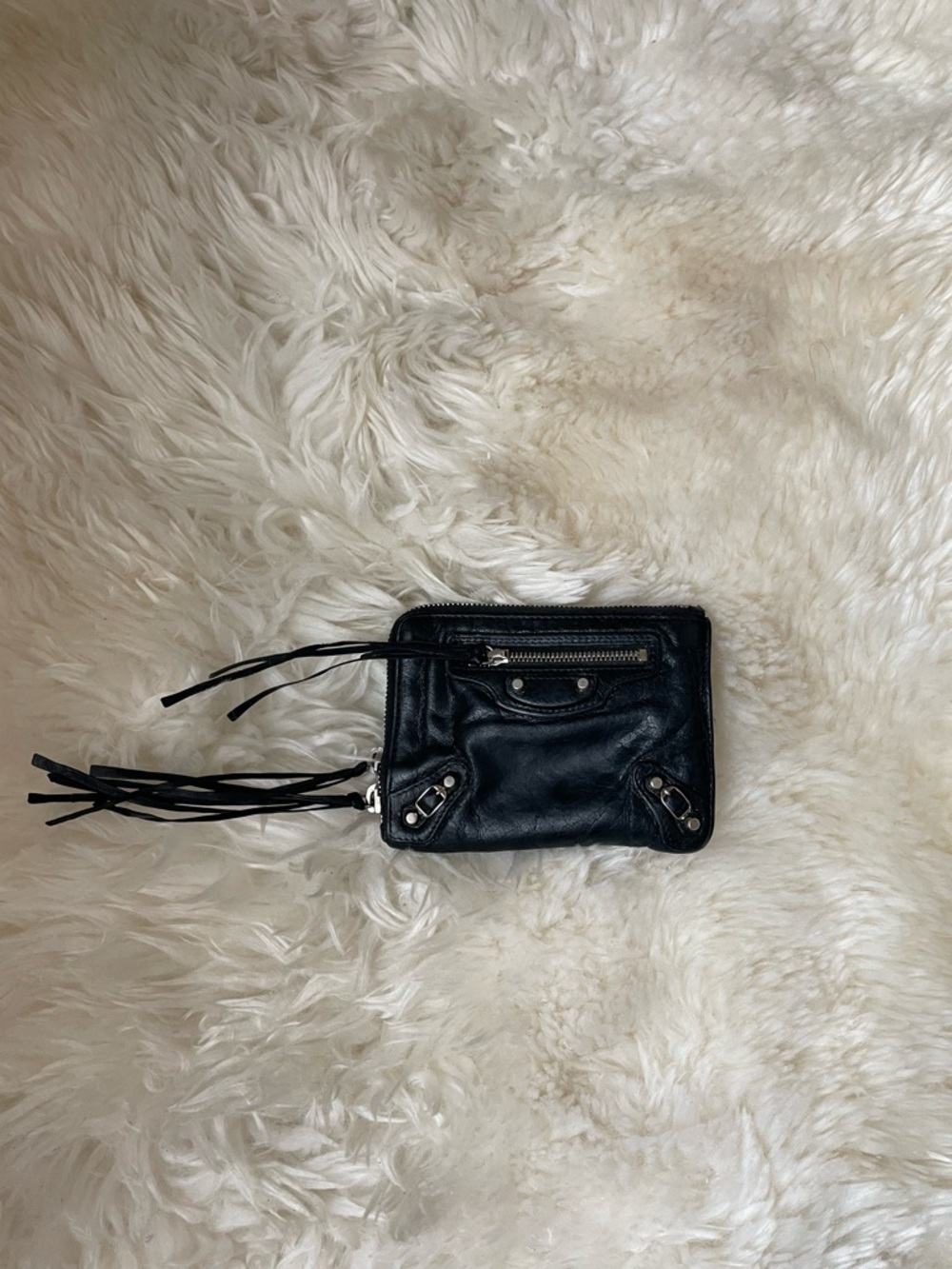 Vintage | Rare Balenciaga porte monnaie black wallet | card pouch